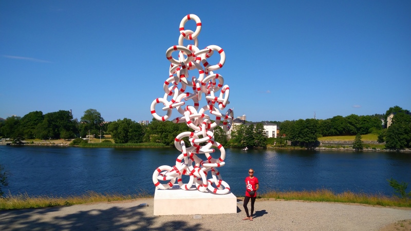Ny skulptur på Djurgården