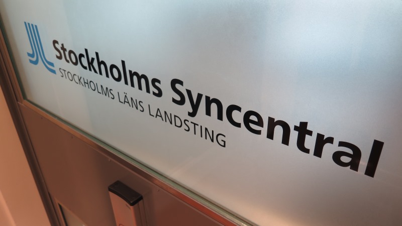 Skylt med texten Stockholms Syncentral.